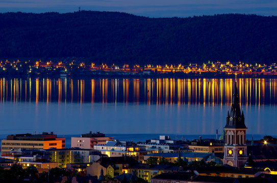 Jonkoping at night. Sweden