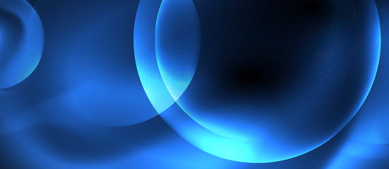 Shiny neon circles abstract background