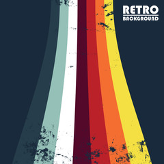 Retro-Grunge-Design-Hintergrund mit farbigen Streifen © bobnevv