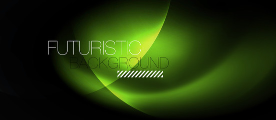 Shiny neon circles abstract background
