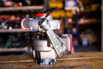 Mechanical tools for auto service and car repair. isassemble engine block vehicle. Motor capital repair. Car service concept