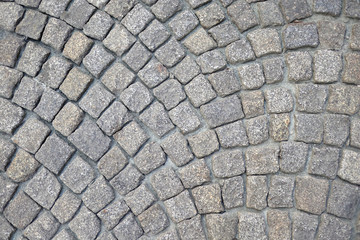 stone paving road in Europe
