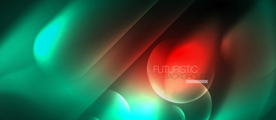 Neon glowing techno lines, hi-tech futuristic abstract background template