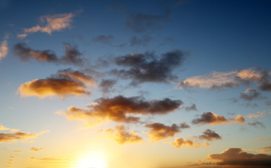 Sunny bright sky