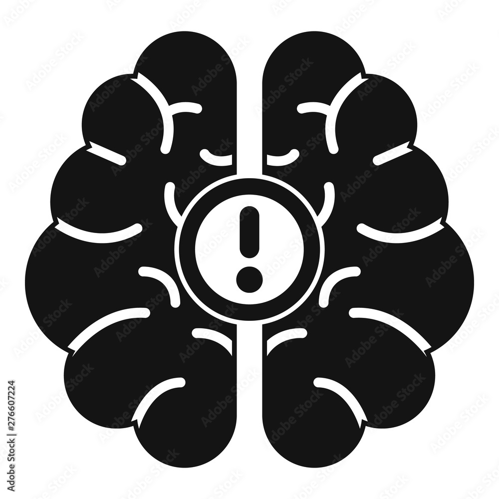 Poster brain idea icon. simple illustration of brain idea vector icon for web design isolated on white back