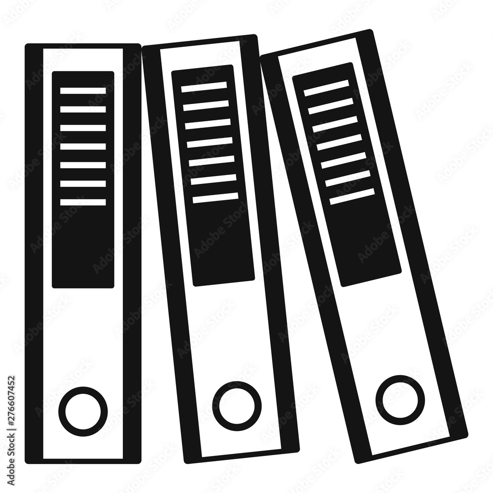 Poster office folder icon. simple illustration of office folder vector icon for web design isolated on whit
