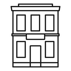 Business office icon. Outline business office vector icon for web design isolated on white background