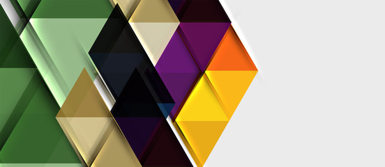 Triangle geometrical modern business presentation design template