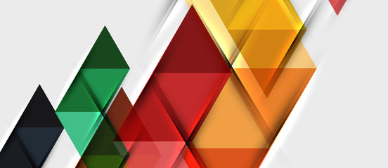 Triangle geometrical modern business presentation design template