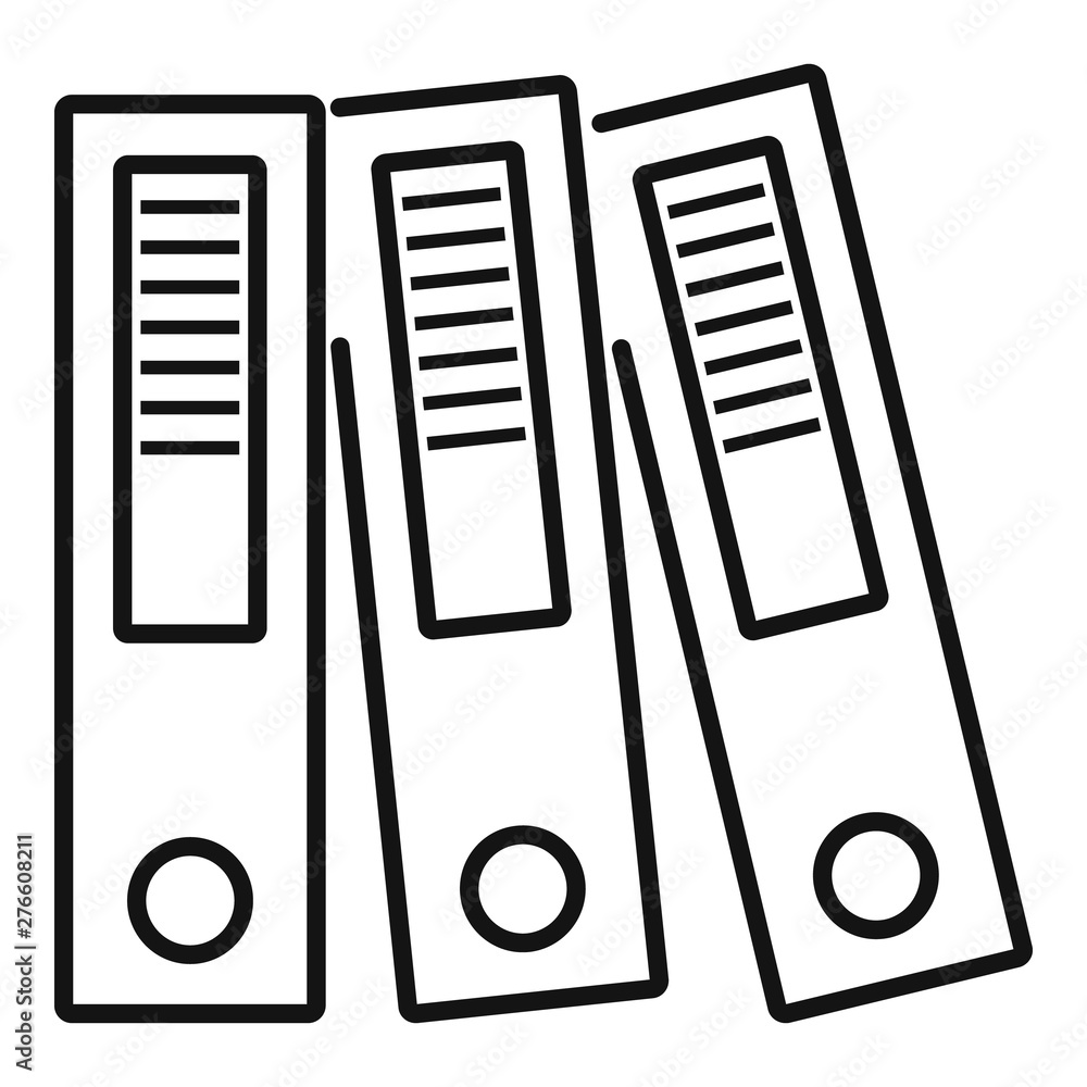 Poster office folder icon. outline office folder vector icon for web design isolated on white background