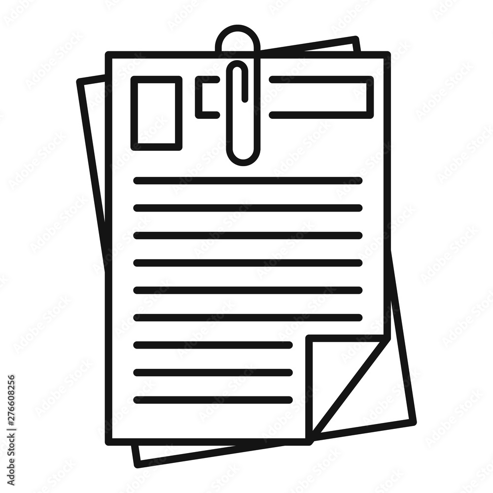 Poster papers pack icon. outline papers pack vector icon for web design isolated on white background