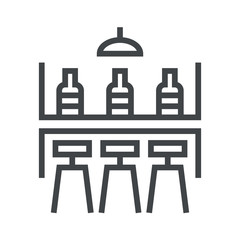 Line icon bar counter