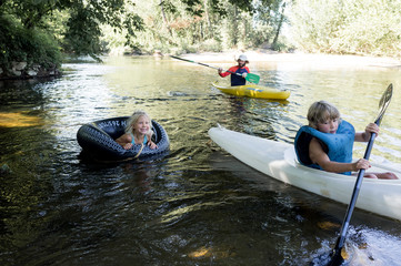 kayak en famille 