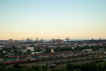 Obraz premium Port Constanta in Constanta town is a largest Romanian harbor