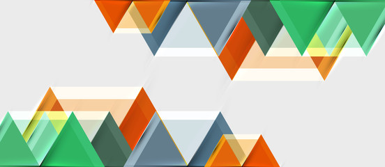 Geometric triangle and hexagon abstract background, vector illustration