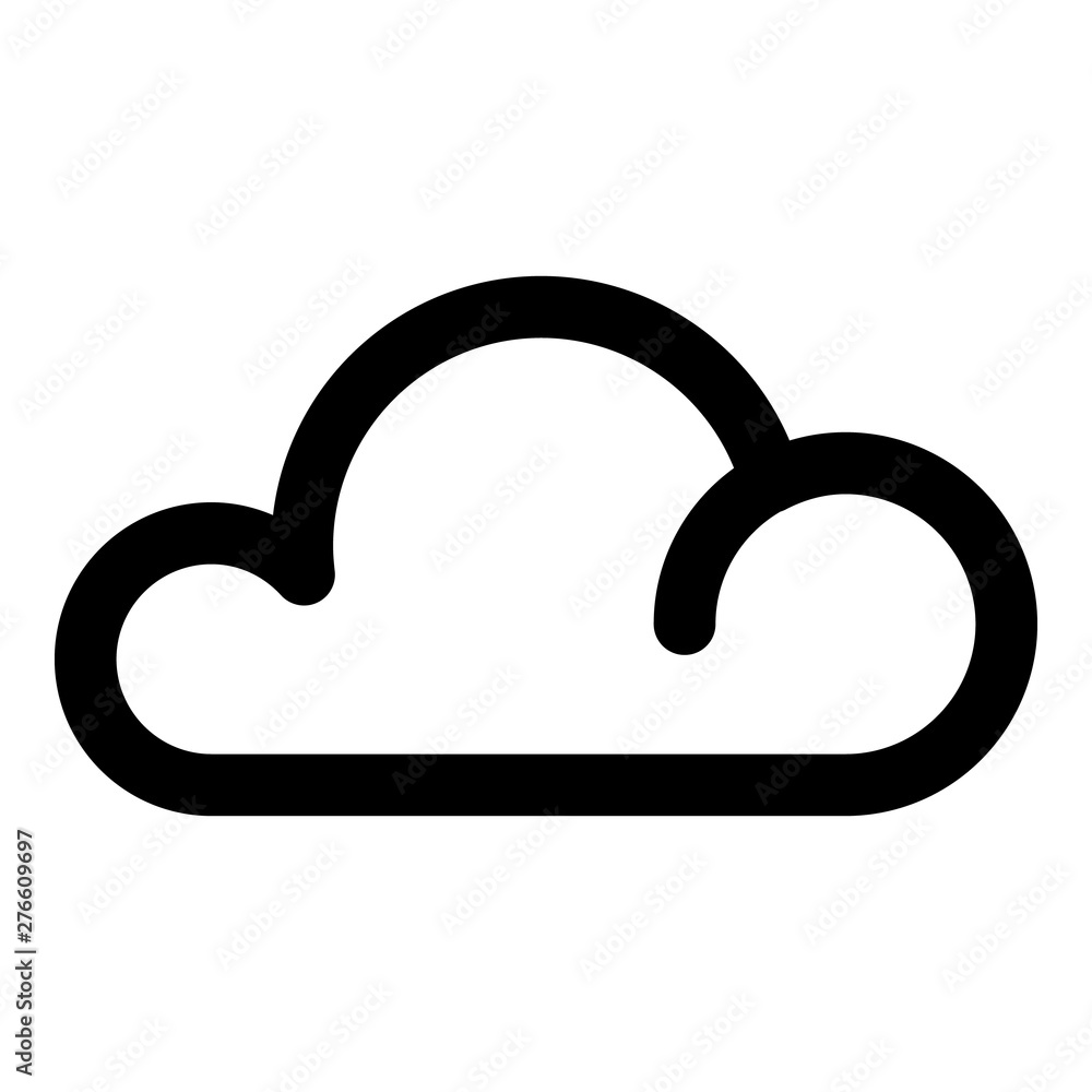 Aufkleber cloud icon. outline cloud vector icon for web design isolated on white background