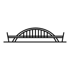 Taipei bridge icon. Outline taipei bridge vector icon for web design isolated on white background