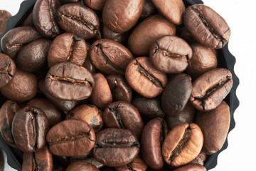 beautiful fried grains of coffee