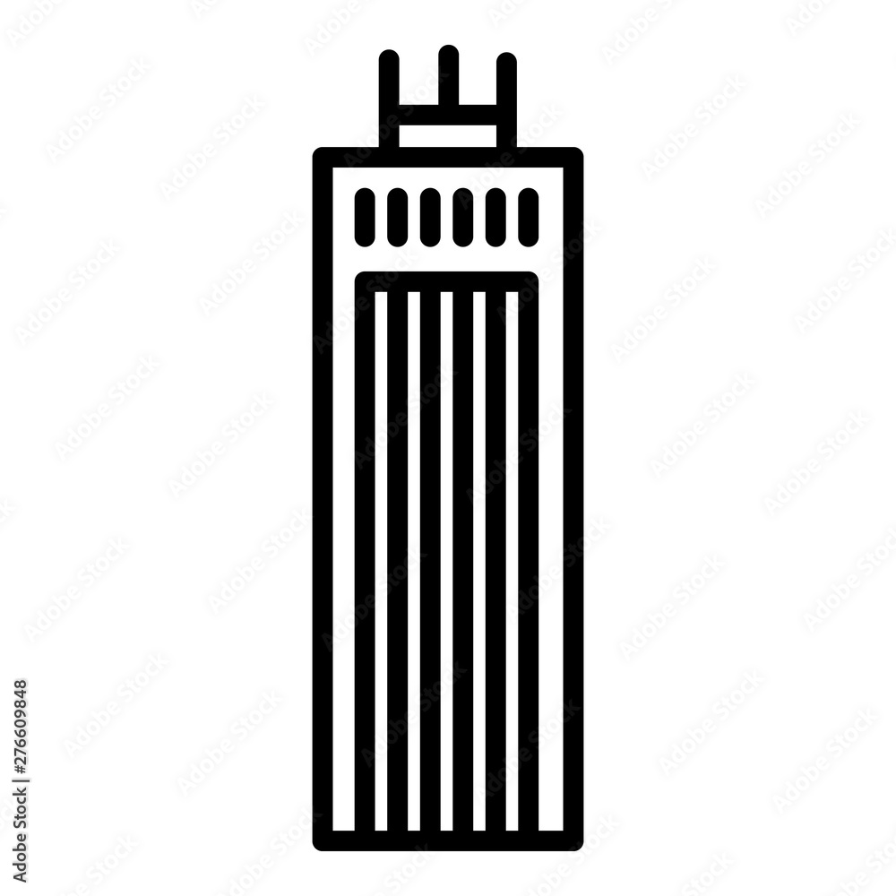Poster metropolis building icon. outline metropolis building vector icon for web design isolated on white b