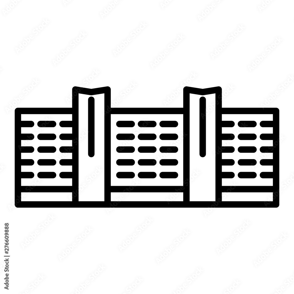 Poster business center building icon. outline business center building vector icon for web design isolated 