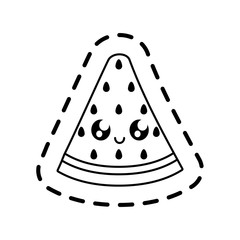 patch of fresh slice watermelon fruit