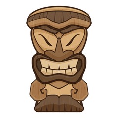 Tribal idol icon. Cartoon of tribal idol vector icon for web design isolated on white background