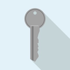 Metal key icon. Flat illustration of metal key vector icon for web design
