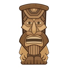 African idol icon. Cartoon of african idol vector icon for web design isolated on white background