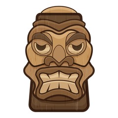 Totem idol icon. Cartoon of totem idol vector icon for web design isolated on white background