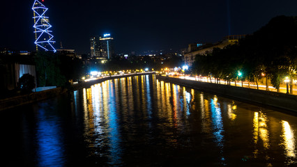 Fototapeta na wymiar night Tbilisi in all its glory