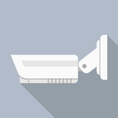 Security camera icon. Flat illustration of security camera vector icon for web design