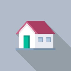 Secured home icon. Flat illustration of secured home vector icon for web design