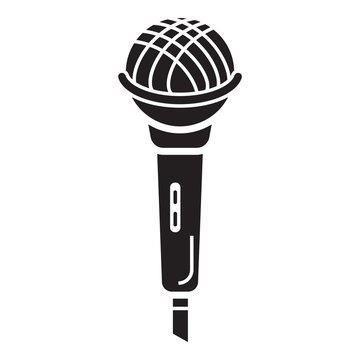 Singer microphone icon. Simple illustration of singer microphone vector icon for web design isolated on white background
