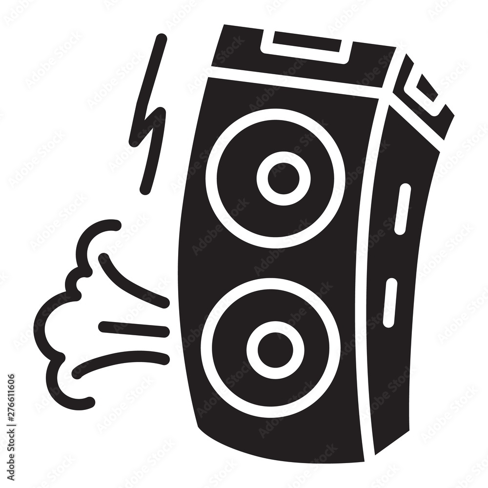 Aufkleber speaker icon. simple illustration of speaker vector icon for web design isolated on white background