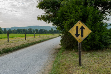 Two Way Travel Sign In Cades Cove