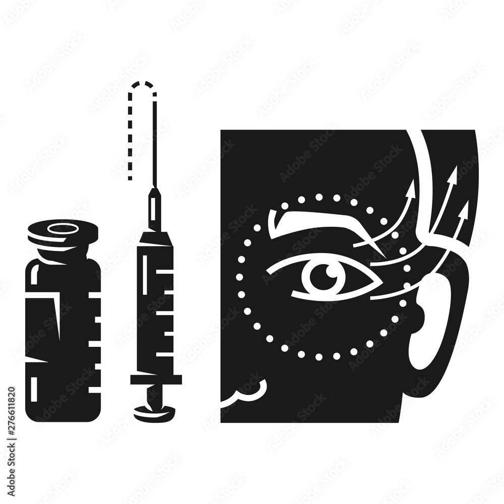 Poster syringe lifting icon. simple illustration of syringe lifting vector icon for web design isolated on 