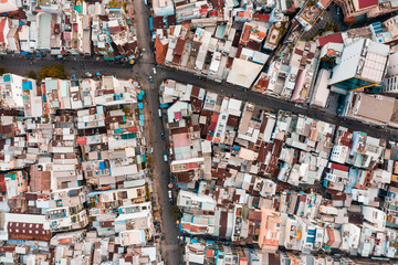 Aerial view of the streets of Ho Chi Minh City, Vietnam