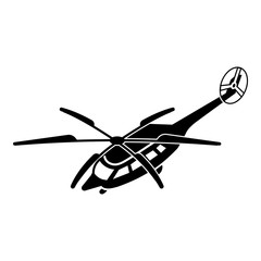 Helicopter icon. Simple illustration of helicopter vector icon for web design isolated on white background