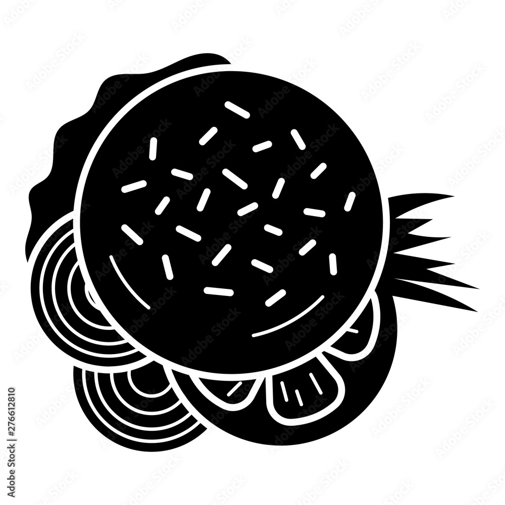 Poster Top view burger icon. Simple illustration of top view burger vector icon for web design isolated on white background
