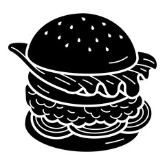 Double burger icon. Simple illustration of double burger vector icon for web design isolated on white background