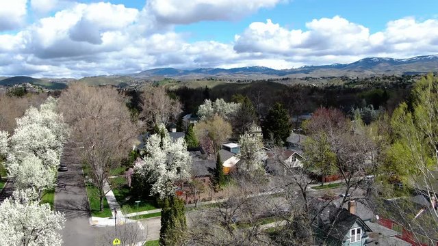Flying over the Boise North End