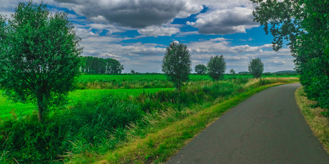 Panoramic view of Dutch Country Road