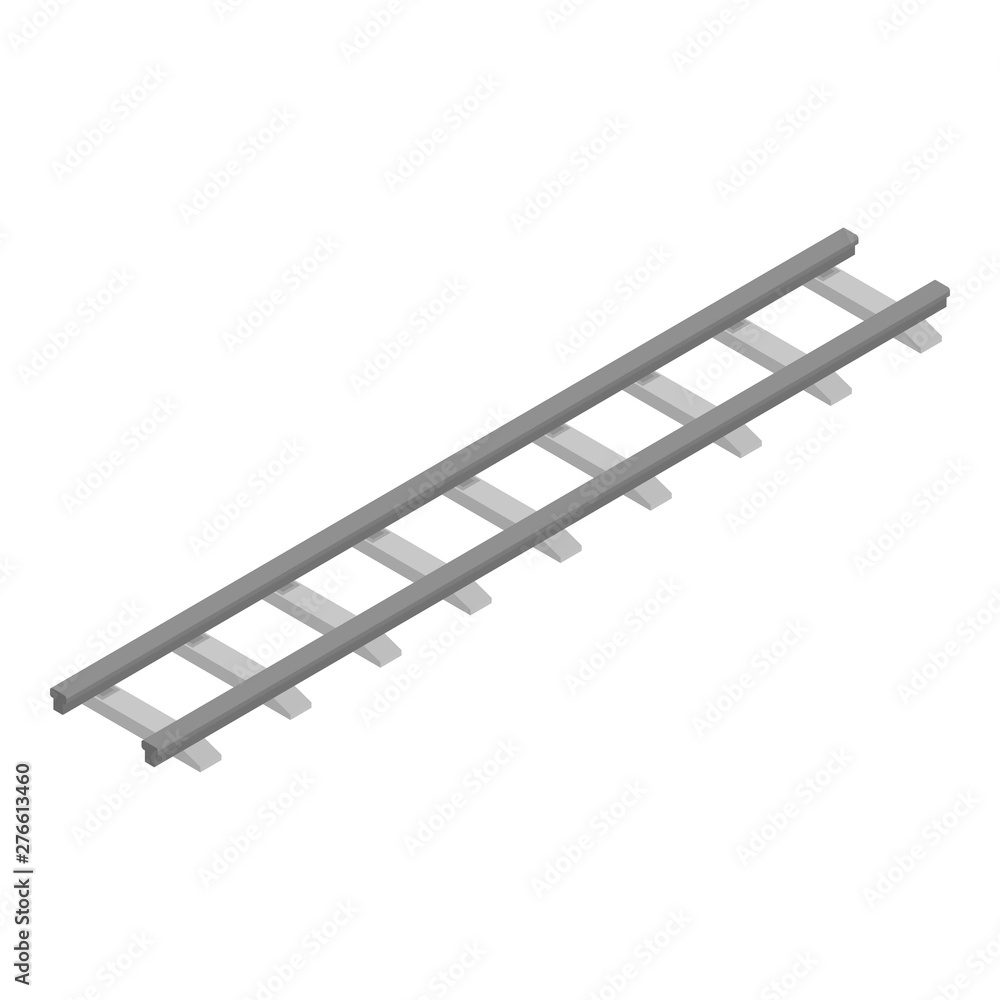 Poster railway icon. isometric of railway vector icon for web design isolated on white background