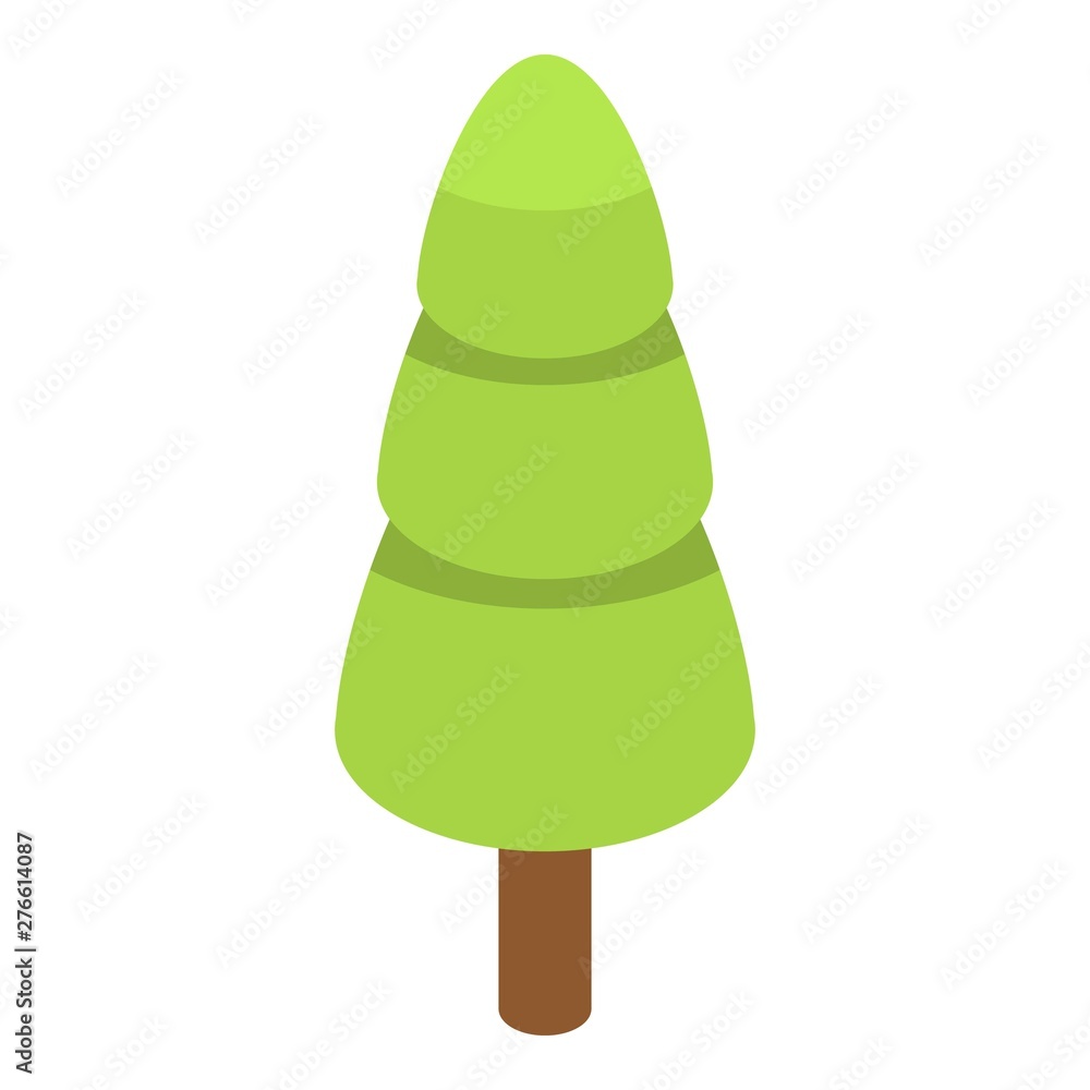 Poster fir tree icon. isometric of fir tree vector icon for web design isolated on white background