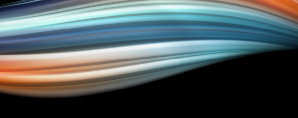 Flowing liquid colors - modern colorful flow poster. Wave liquid shapes. Art design for your design project