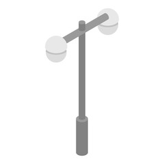 Street light pillar icon. Isometric of street light pillar vector icon for web design isolated on white background