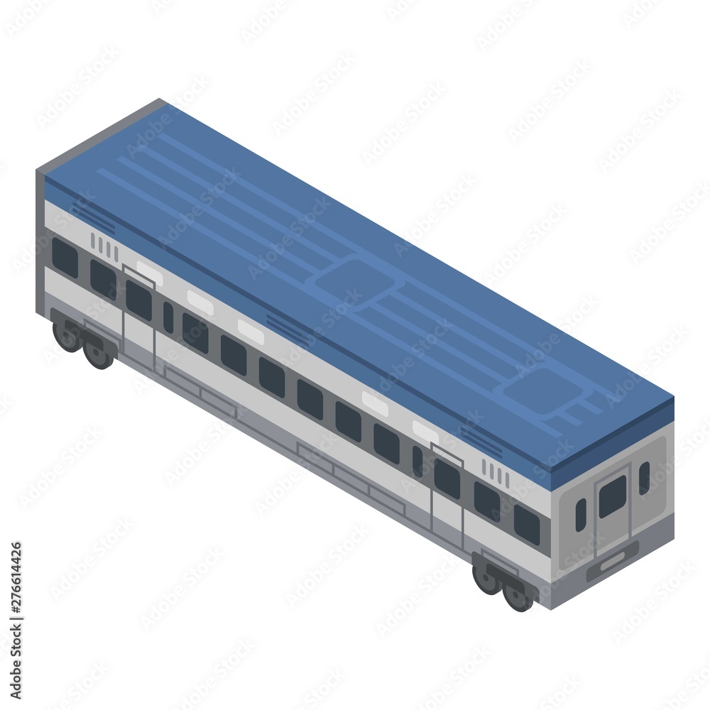 Poster wagon icon. isometric of wagon vector icon for web design isolated on white background