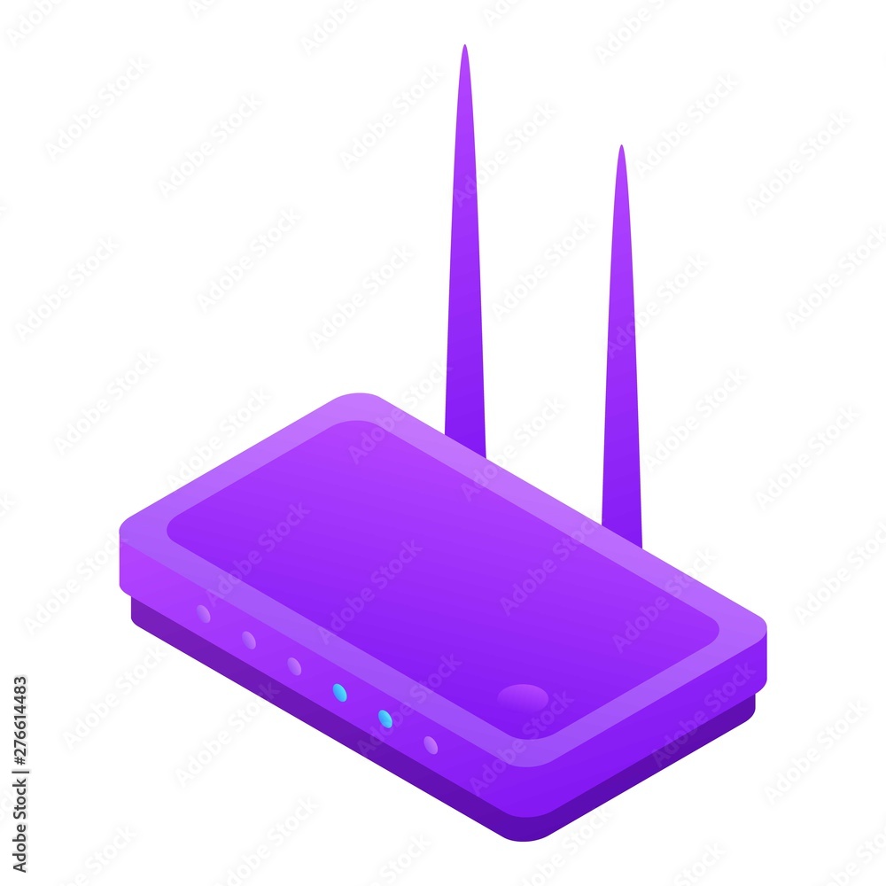 Poster Wifi router icon. Isometric of wifi router vector icon for web design isolated on white background