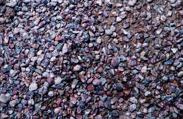 Texture of small stones in nature.