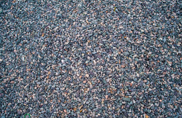 Texture of small stones in nature.